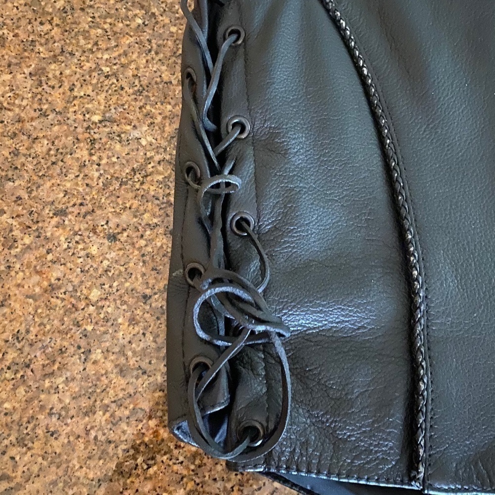 Leather Harley Style Vest. FIRST Mfg. Medium - Picture 6 of 7